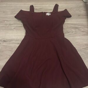 Emerald Sundae Burgundy Mini Dress